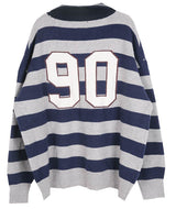 No.0461 90 stripe collar KNIT (3color)