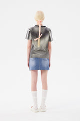 モノチェリーストライプTシャツ / MONO CHERRY STRIPE T-SHIRT [NAVY]