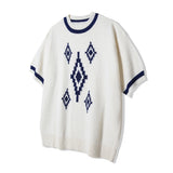 ナバジョパターンリンガーハーフニット / NAVAJO PATTERN RINGER HALF KNIT CREAM