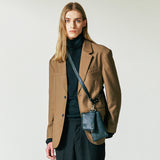 HALF STITCH BLAZER BROWN