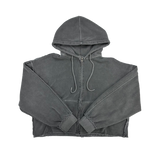 Cut-Off Cutting Hooded Zip-Up