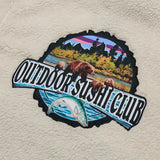 グラフィックフリースジャケット/GRAPHIC FLEECE JACKET IVORY (6698688479350)