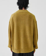 RELAXED KNIT  COLLAR CARDIGON (MUSTARD)