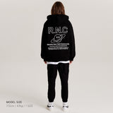 オーバーサイズパーカー / Over-sized Signature Hoodie Black (4595380584566)