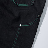 カラースティッチデニムパンツ / COLOR STITCH PANEL DENIM PANTS - BLACK