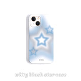 ブラッシュスターフォンケース / witty blush star phone case (blue+gray)