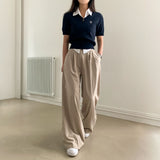 [Bellide made] モアVネックショートTスリーブニット