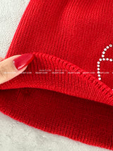 Jewelry ribbon red beanie