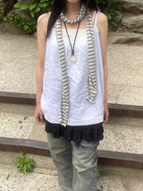 レイヤードリネンキャミソール / Layered linen sleeveless