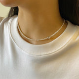 シャイニングウェーブレットネックレス/SHINNING WAVELET NECKLACE