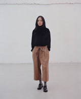 HOUNDS-TOOTH VELVET TURTLE-NECK TEE (Black) / ハウンドトゥースベルベットタートルネックTシャツ