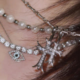 Silver crom neckless