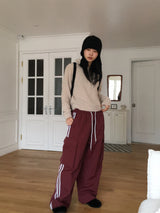 【起毛/UNISEX】2WAYカーゴトラックパンツ ジョガーパンツ