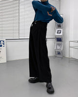 ツインベルトワイドパンツ/SK Twin Belt Wide Pants (3 colors)