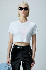 グラフィックプリントクロップドTシャツ / GRAPHIC PRINT CROPPED T-SHIRT