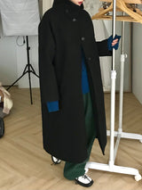 Guryane long balmaccan coat