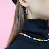 MIX PEARL BEADS SMILE NECKLACE