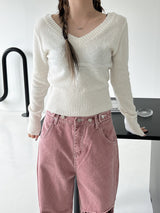 ビジョピンクデニムパンツ/no.1109 Bijo Pink Denim Pants