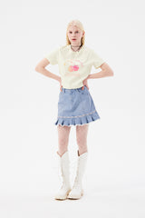 チェリーアーチロゴクロップTシャツ / CHERRY ARCH LOGO CROP T-SHIRT [IVORY]