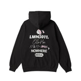 グラフィティプリンティングフードジップアップ/GRAFFITI PRINTING HOOD ZIP-UP-BLACK
