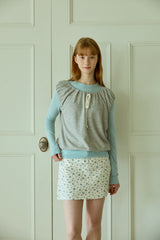 RIBBON SHIRRING TOP