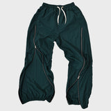 スクルーアップジッパージョガーパンツ / SCREW UP ZIPPER JOGGER PANTS (GREEN)