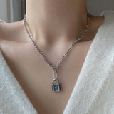 ロックボールドチェーンネックレス/mal Lock Bold Chain Necklace