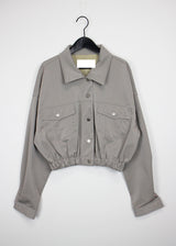 バルーンクロップクラックジャケット/Balloon Crop Crack Jacket (2color)