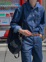 ASCLO Non Fade Linen Long Sleeve Shirt (3color)