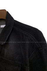 LOOKPINE LIN BLACK DENIM SET - JACKET (6690576924790)