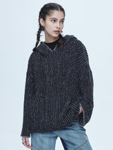 ブレイズ ニット フーディー / Braids Knit Hoodie Charcoal