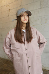 ロゴカラーコットンベーシックジャケット/BSR2223FWJK064 LOGO COLLAR COTTON BASIC JACKET INDYPINK