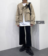 ワックス コーテッド クロップド ボンバージャケット / OWN Wax Coated Cropped Bomber Jacket (3 colors)