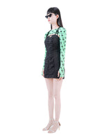 BLACK SHOULDER STRAP MINI DRESS (6624146849910)