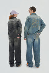 FLOWER DENIM JACKET