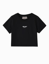 W03 ブラックコンセプトクロップTシャツ