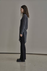 サイドスリットタートルネック/SIDE SLIT TURTLENECK_CHARCOAL
