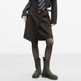 Crohn's woolen midi skirt