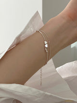 [92.5silver] トリプルハートブレスレット