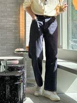 バウノンフェードローペーパーワイドデニム / Bow Non-Fade Raw Paper Wide Denim (3 colors)