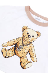 "ロックテディ" リンガーT / "Rock teddy" ringer T-shirt (2624804061302)