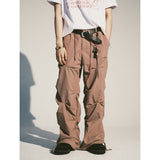 クリースナイロンバンディングパンツ / CREASE NYLON BANDING PANTS_INDIE PINK