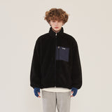 グラフィックフリースジャケット/GRAPHIC FLEECE JACKET BLACK (6698687922294)