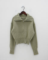 ルベンカラージップアップカーディガン / Ruben Collar Zip-up Cardigan (6color)