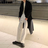 ホワイトワイドロングデニムパンツ