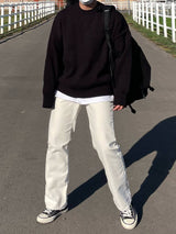 ホーリーセミパンツ/[BEST]HOLLY SEMI CREAM PANTS(ONE COLOR)