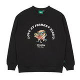 HAMBURGER EMBROIDERY SWEAT SHIRT