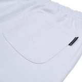 OUTLINE PRINTING LOGO TRAINING PANTS WHITE