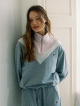0 3 soft shining zip-up top - GREY (6683338768502)