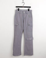 デイジーカーゴセミブーツカットロングコットンパンツ/Daisy Cargo Semi Bootcut Long Cotton Pants